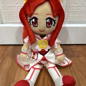 Bandai Dokidoki! Precure Cure Ace Plush Red White Yellow Doll 2013, size 11”